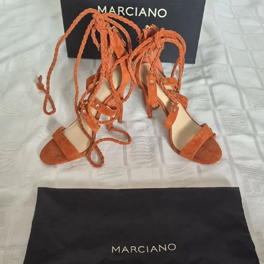 Marciano Women's Rust Lace-Up Heels - Picture 3 of 16